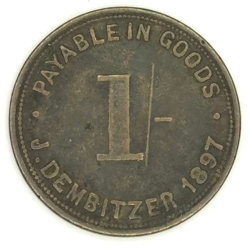 RARE J. Dembitzer token - 1 Shilling