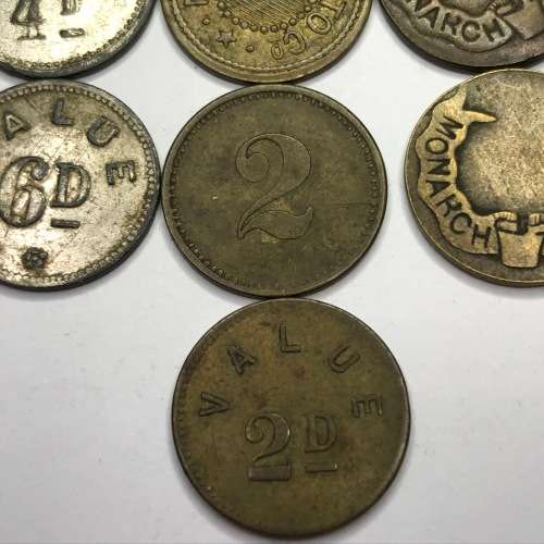 Lot of 10 Monarch Auto Co. tokens