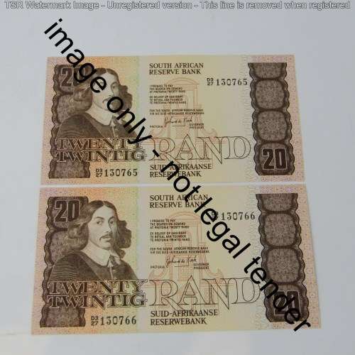 South Africa GP de Kock 1984 3rd issue - 3 consecutive notes