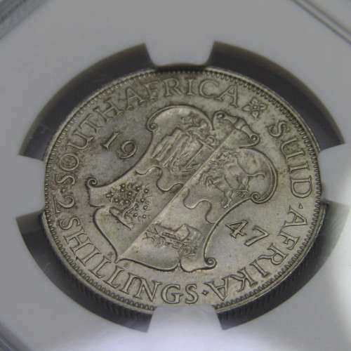 1947 South Africa Union Two Shilling graded PF65 by NGC