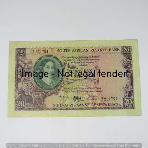 MH de Kock 4th Issue R20 bank notes in decent condition