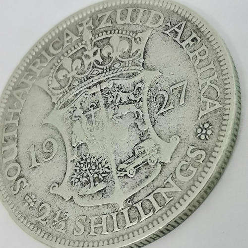 South Africa 1927 half crown F+