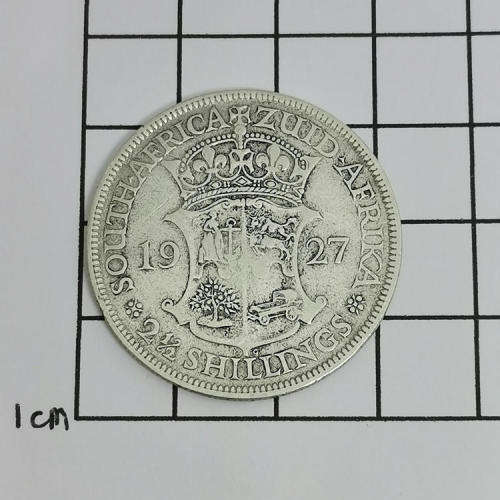 South Africa 1927 half crown F+