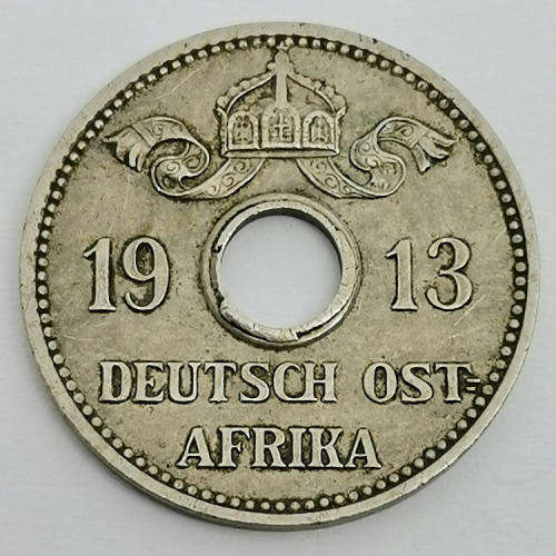 German East Africa 1913 Five Heller