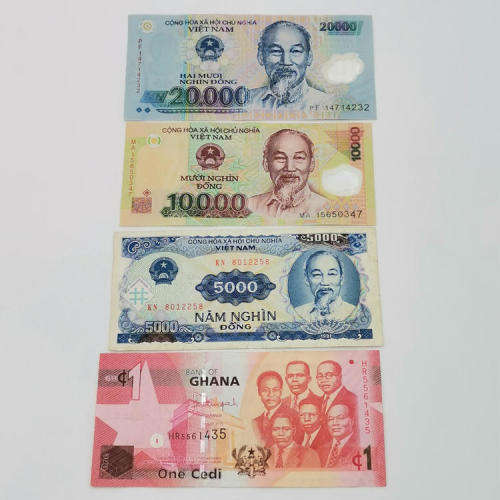 Lot of 10 world banknotes