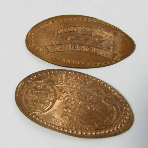 Lot of 8 elongated coins - various designs