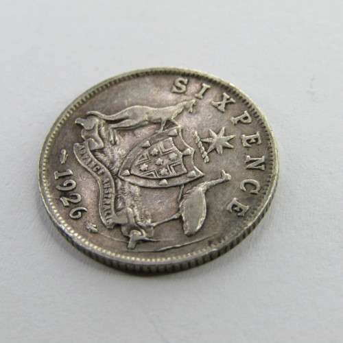 1926 Australia Sixpence error coin - cracked die