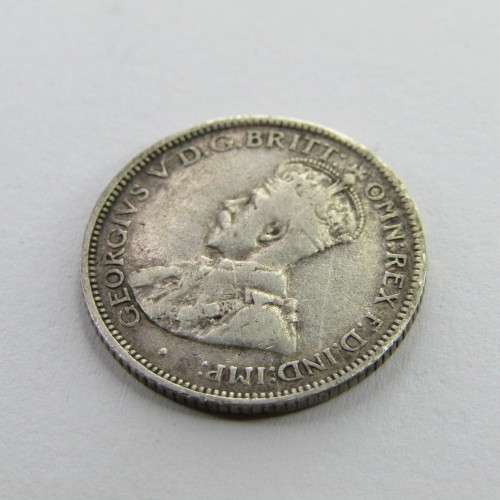 1926 Australia Sixpence error coin - cracked die
