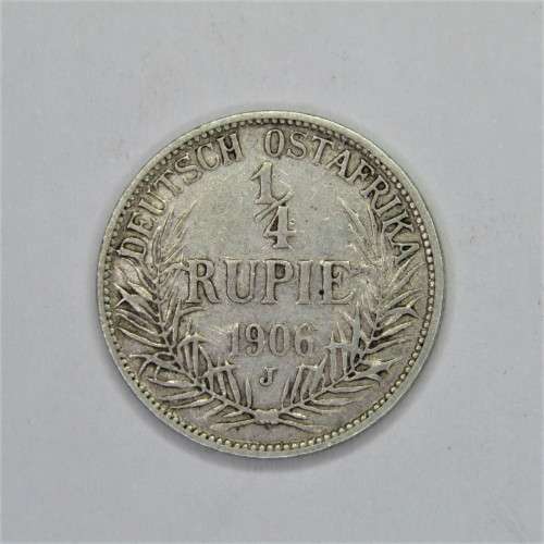 German East Africa 1906J quarter  rupie VF - The scarce one - mintage of 100000