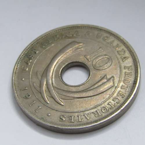 East Africa 1911 H ten cents XF+ / AU