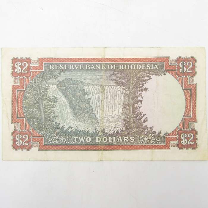 Rhodesia Two dollars 4 Jan 1972 VF+