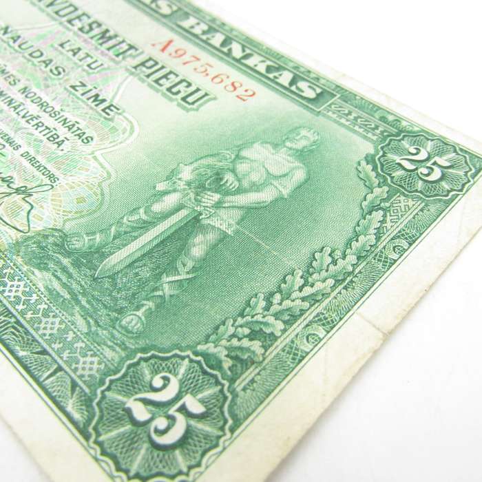Latvia 1938 banknote 25 Latu