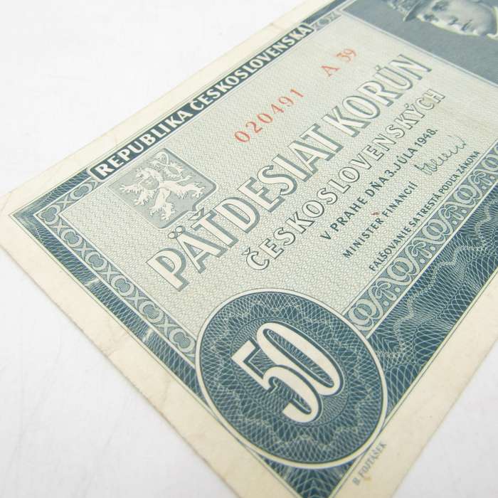Ceskoslovenska 50 Korun 1948 XF