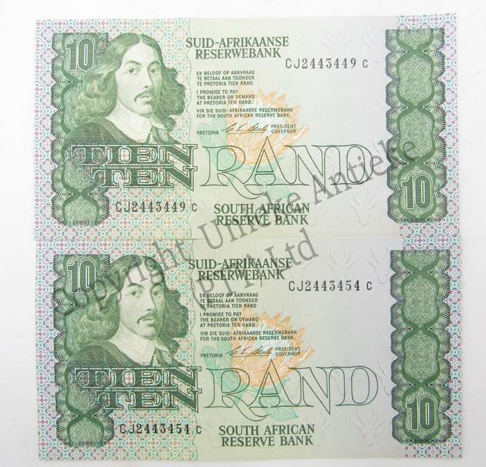 CL Stals first Issue lot of 12 x R10 notes in sequence