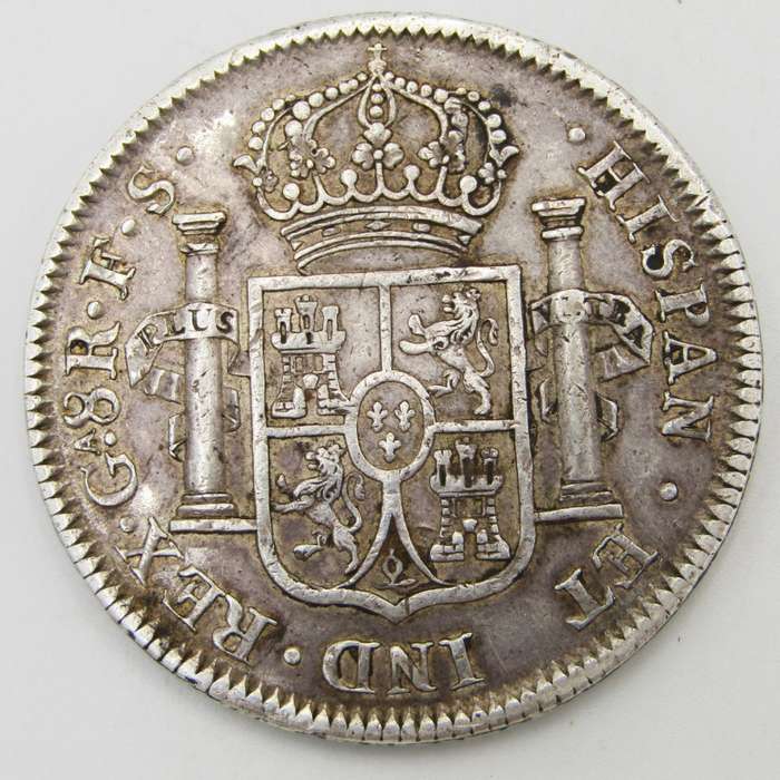 Spain 8 Real 1822 XF Guadalajara Mint - War of Independence