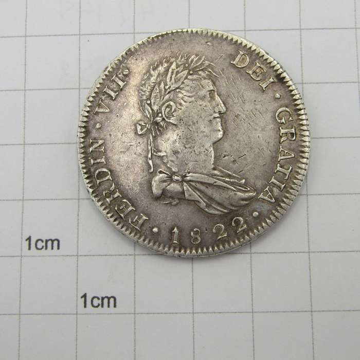 Spain 8 Real 1822 XF Guadalajara Mint - War of Independence