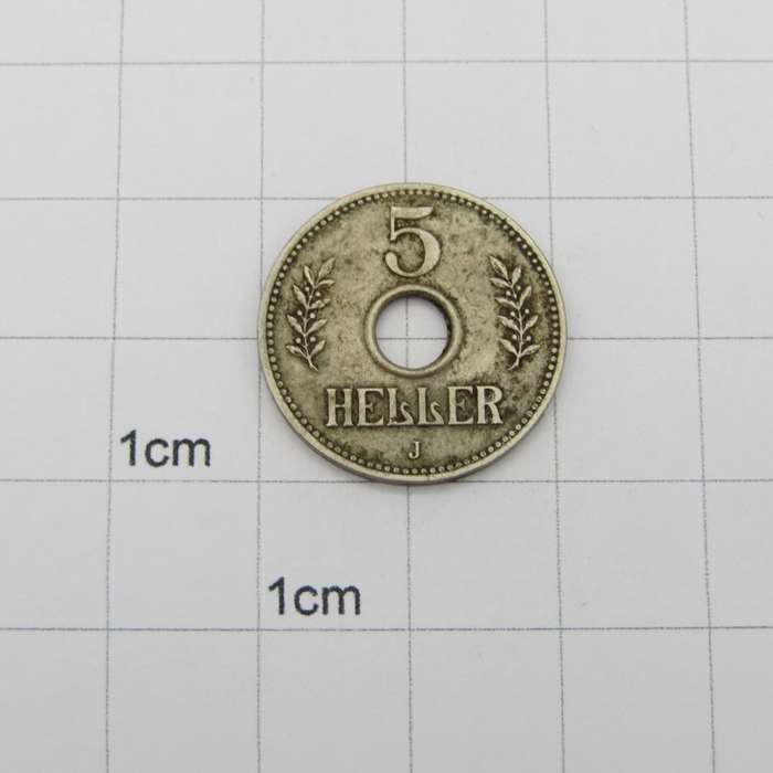 German East Africa 5 Heller 1913 J VF+
