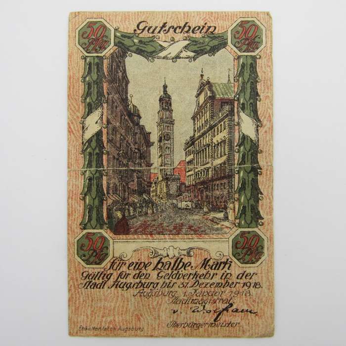 Germany lot of 4 Antique banknote tokens