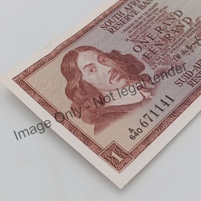 South Africa 3 TW de Jongh First Issue 1972 A640 uncirculated banknotes - paperclip crease