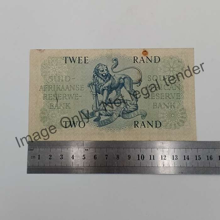 MH de Kock 1961 R2 banknote crisp AU with brown mark