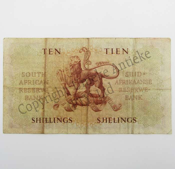 MH de Kock Ten Shillings 1950 A/E A31 F+