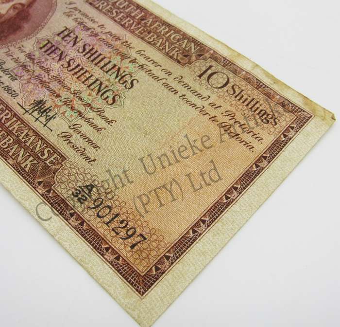 MH de Kock Ten Shillings 1950 E/A A32 aVF