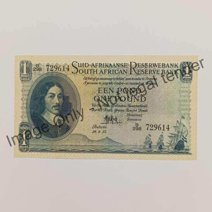 MH de Kock one pound 28-6-57 - E/A - B298 - AU