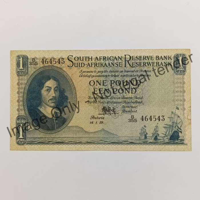 MH de Kock one pound 14-1-59 - E/A - B355 - EF