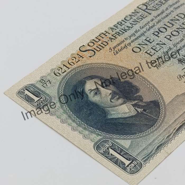 MH de Kock one pound 23-3-54 - E/A - B177 - AU some creases