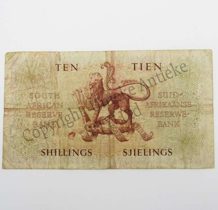 MH de Kock Ten Shillings 1951 - A/E - A37 - aVF