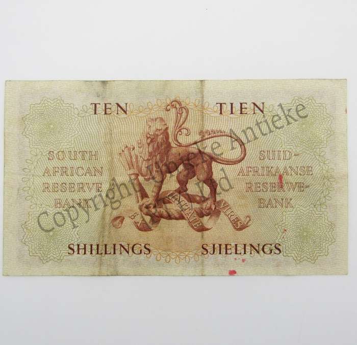 MH de Kock Ten Shillings 1950 E/A - A30 - VF+