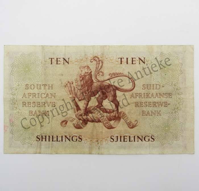 MH de Kock Ten SHillings 1951 - A/E - A41 - VF