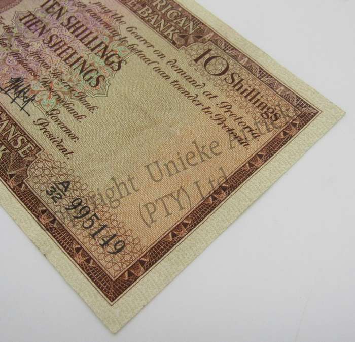 MH de Kock Ten Shilling 1950 - E/A - A32 - EF+