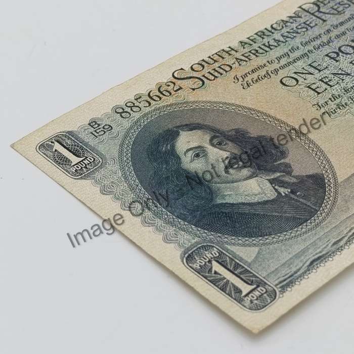 MH de Kock one pound 13-11-53 - E/A - B159 - EF+ - creases & folds