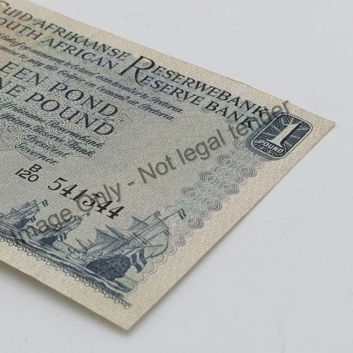 MH de Kock one pound 12-12-51 - B120 - AU with creases