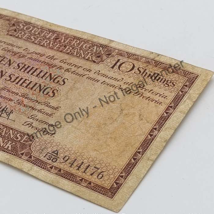 MH de Kock Ten Shillings 1956 - E/A - A130 - VF