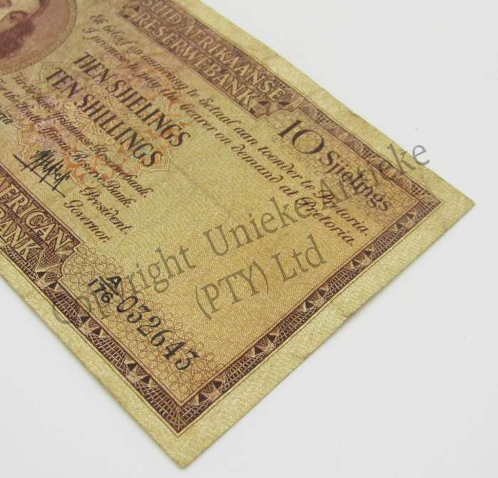 MH de Kock Ten Shillings 1959 - A/E - A176 - VF