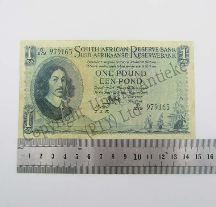 MH de Kock one pound 7-2-57 - B279 - EF