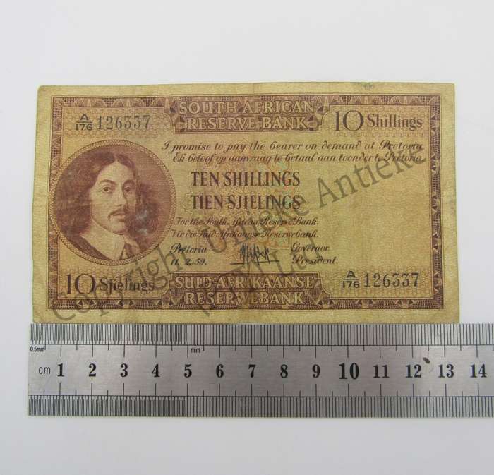 MH de Kock Ten Shillings 1959 - E/A - A176 - aVF