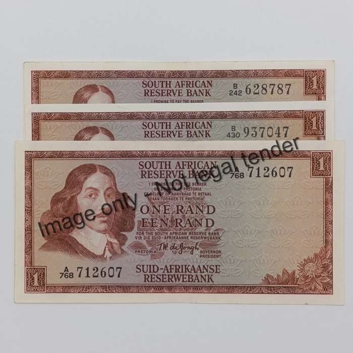 TW de Jongh R1 banknotes - 1st, 2nd & 3rd Issues