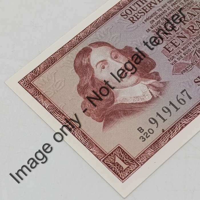 TW de Jongh 1st, 2nd & 3rd Issues R1 banknotes from 1967, 1972, 1973 & 1975