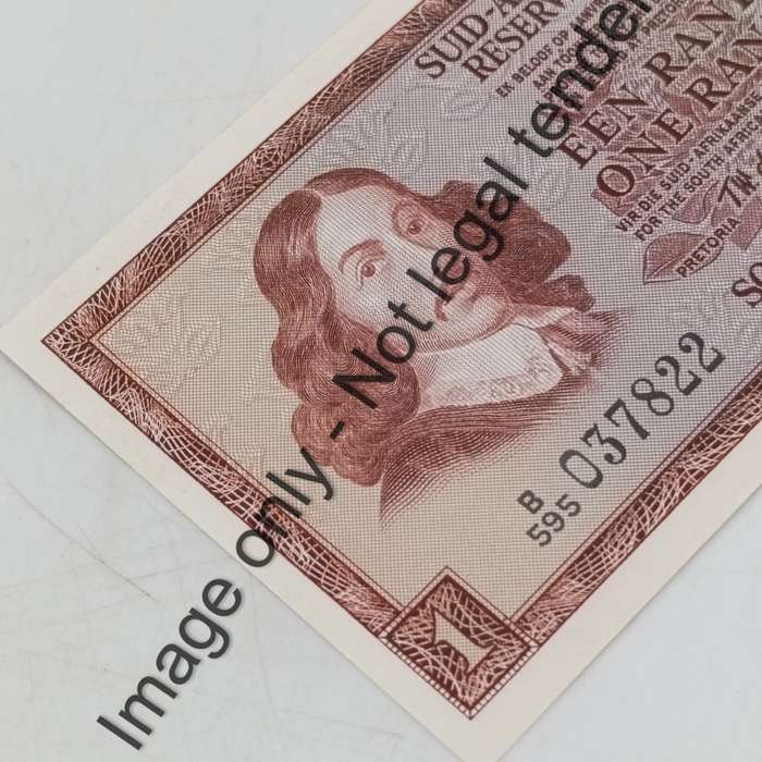 TW de Jongh 3rd Issue pair of R1 banknotes with consecutive numbers