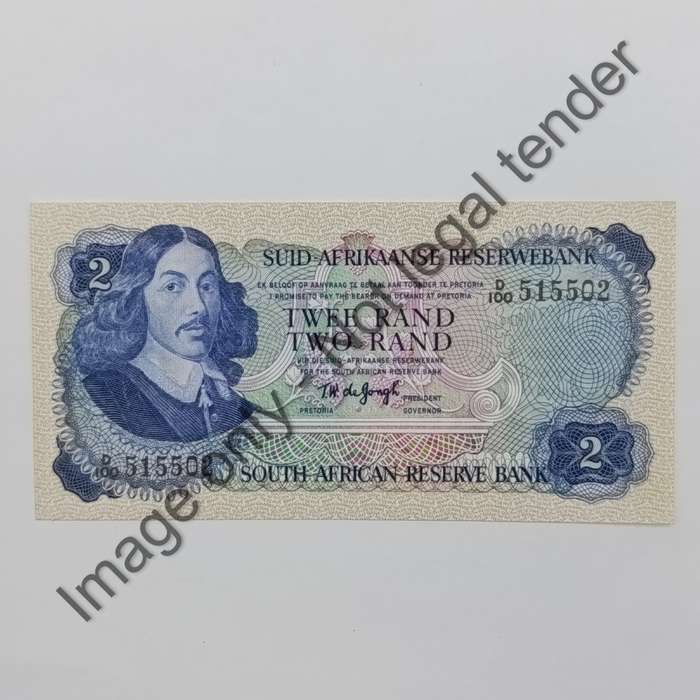 TW de Jongh 2nd issue 1974 R2 banknote pair uncirculated with consecutive numbers D100