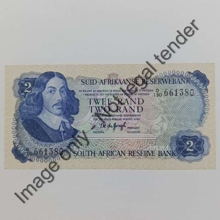 TW de Jongh 2nd issue 1974 R2 banknote pair uncirculated with consecutive numbers D130