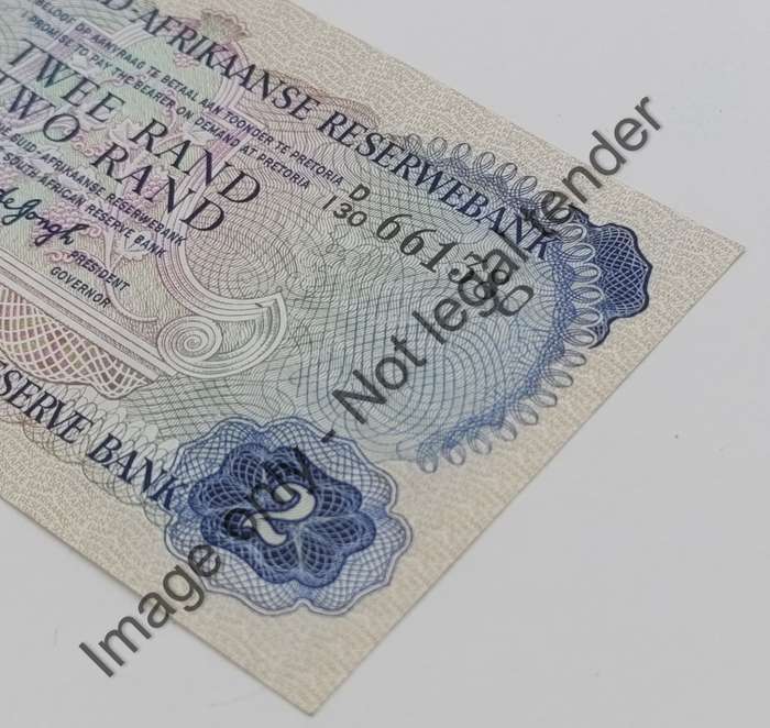 TW de Jongh 2nd issue 1974 R2 banknote pair uncirculated with consecutive numbers D130
