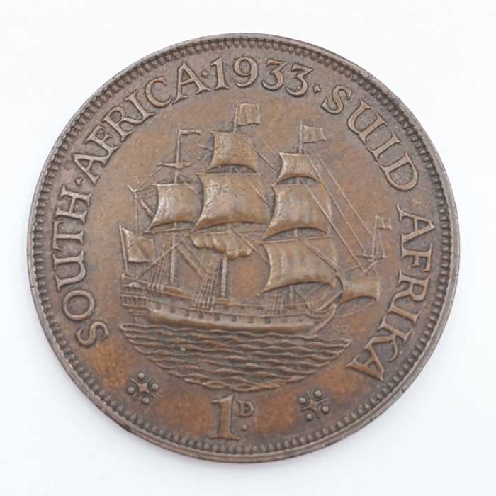 South Africa 1933 penny EF
