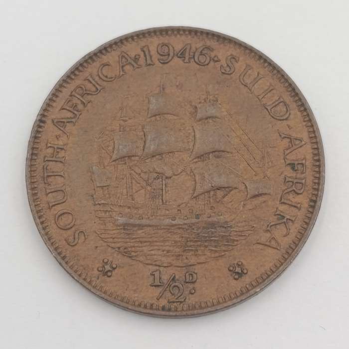 1946 SA Union half penny EF+