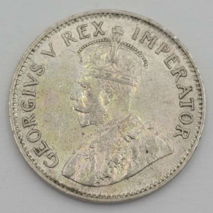 1933 SA Union silver 3d tickey AU