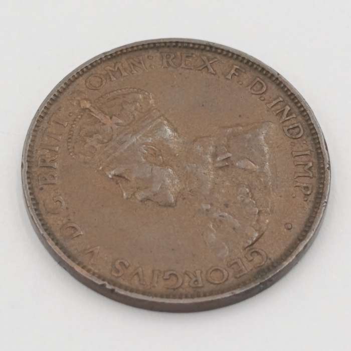 1928 Australia copper half penny