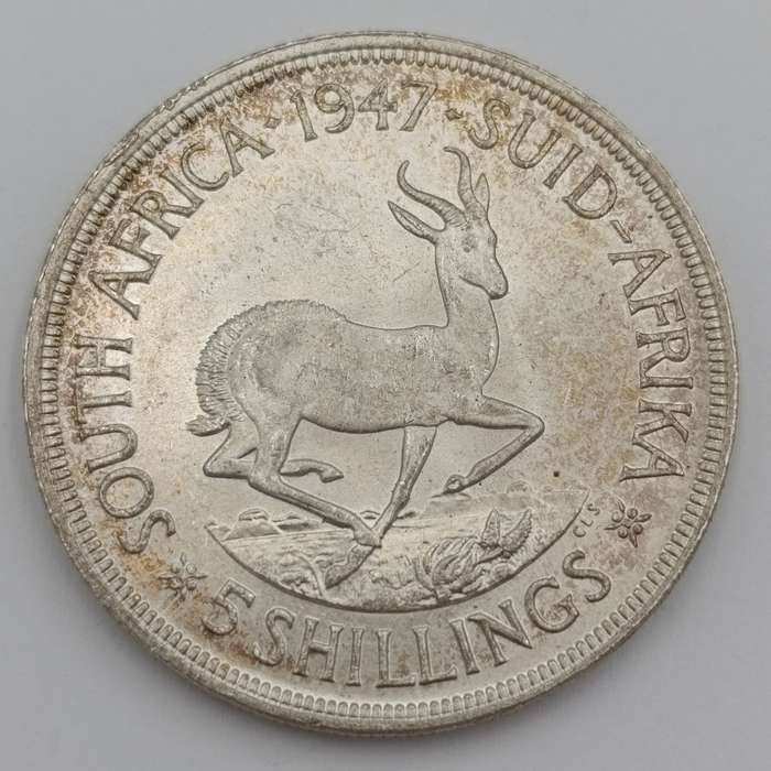 1947 SA Union Silver Crown in Top condition - Good enough to grade